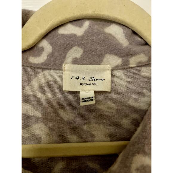 143 Story by Line Up Long Sleeve Button-Up Sweater - Picture 4 of 4